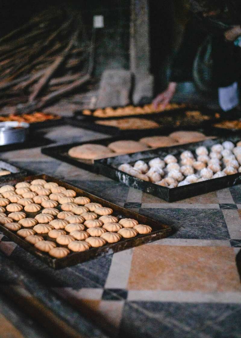 Traditional Moroccan bakery with communal oven - hands-on bread making