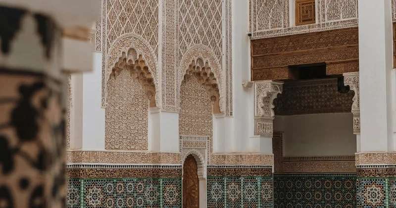Traditional Moroccan riad courtyard