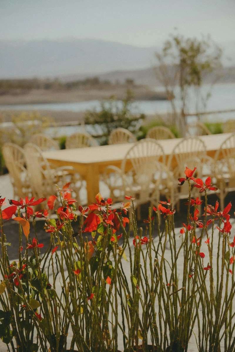 Romantic terrace overlooking Lake Takerkoust - Morocco honeymoon destination